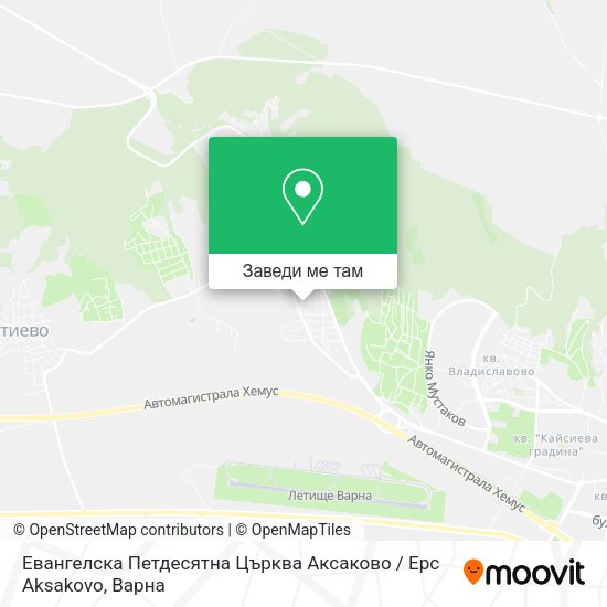 Евангелска Петдесятна Църква Аксаково / Epc Aksakovo карта