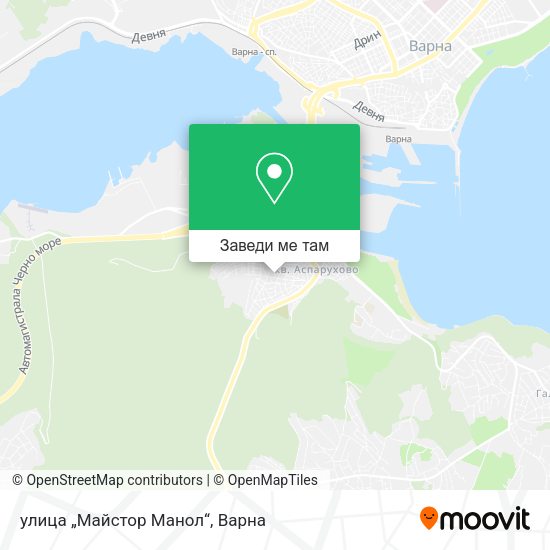 улица „Майстор Манол“ карта