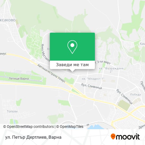 ул. Петър Дертлиев карта
