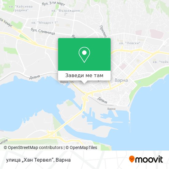 улица „Хан Тервел“ карта
