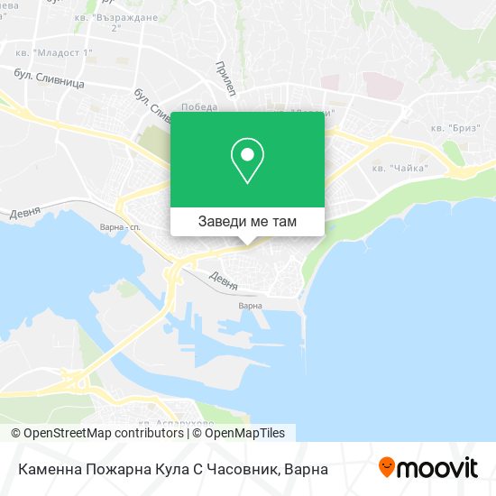 Каменна Пожарна Кула С Часовник карта