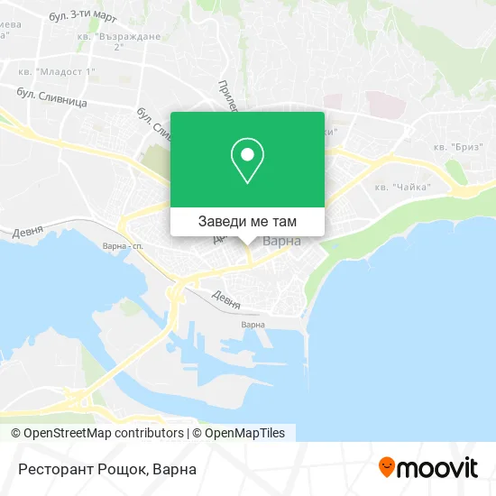 Ресторант Рощок карта