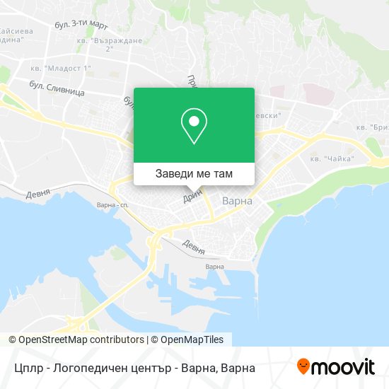 Цплр - Логопедичен център - Варна карта