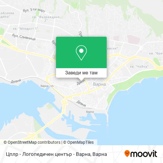 Цплр - Логопедичен център - Варна карта