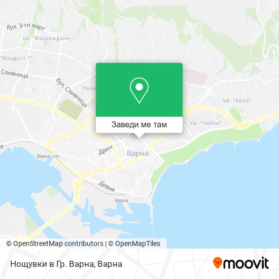 Нощувки в Гр. Варна карта