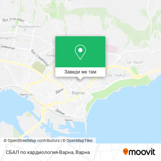 СБАЛ по кардиология-Варна карта