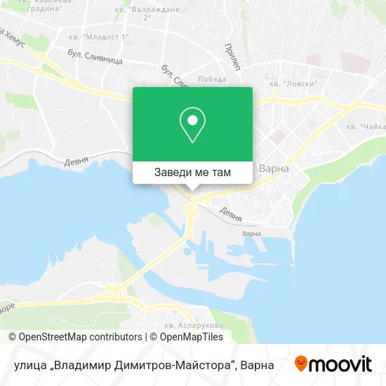 улица „Владимир Димитров-Майстора“ карта