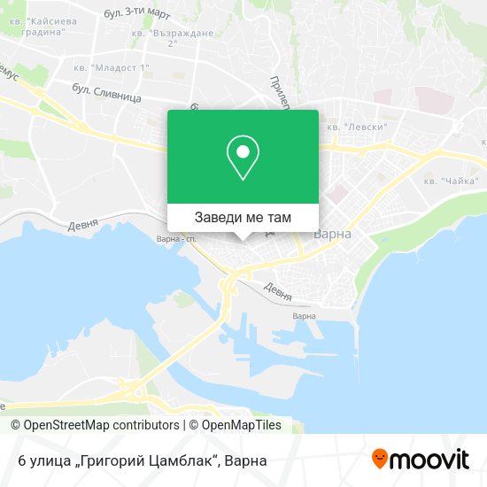 6 улица „Григорий Цамблак“ карта