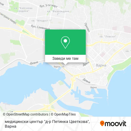 медицински център "д-р Петинка Цветкова" карта