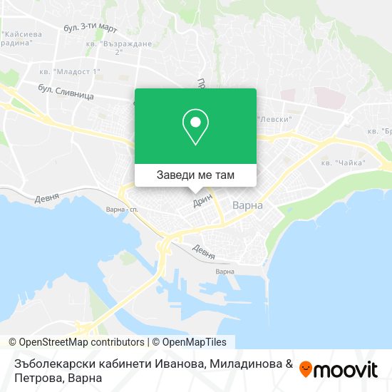 Зъболекарски кабинети Иванова, Миладинова & Петрова карта