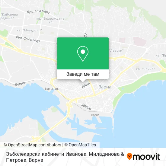 Зъболекарски кабинети Иванова, Миладинова & Петрова карта