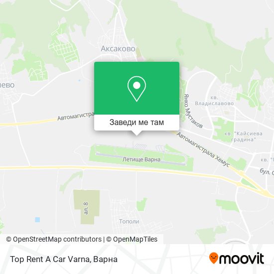 Top Rent A Car Varna карта