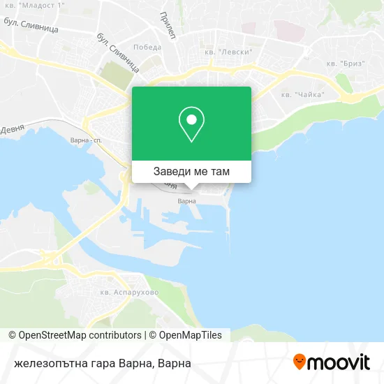 железопътна гара Варна карта