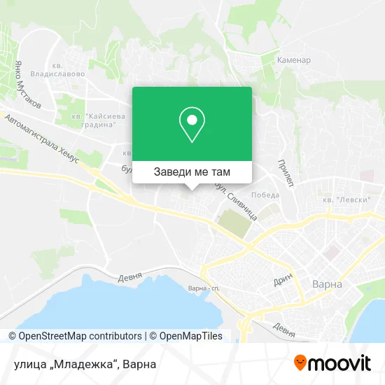 улица „Младежка“ карта
