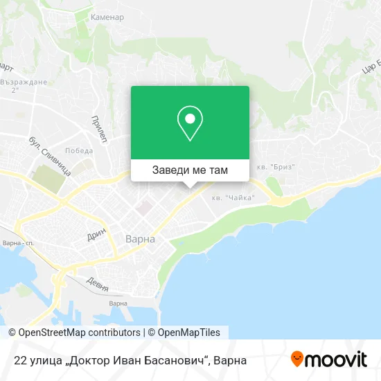 22 улица „Доктор Иван Басанович“ карта