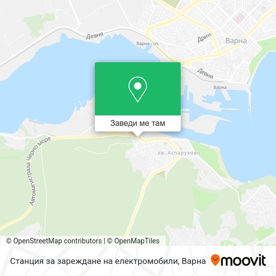 Станция за зареждане на електромобили карта