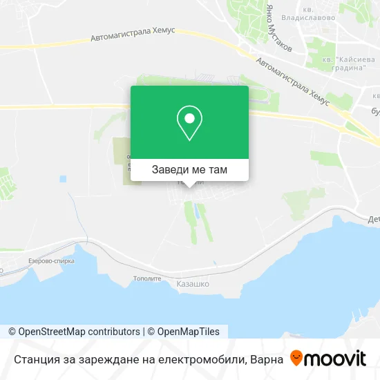Станция за зареждане на електромобили карта