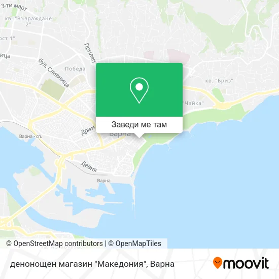 денонощен магазин "Македония" карта