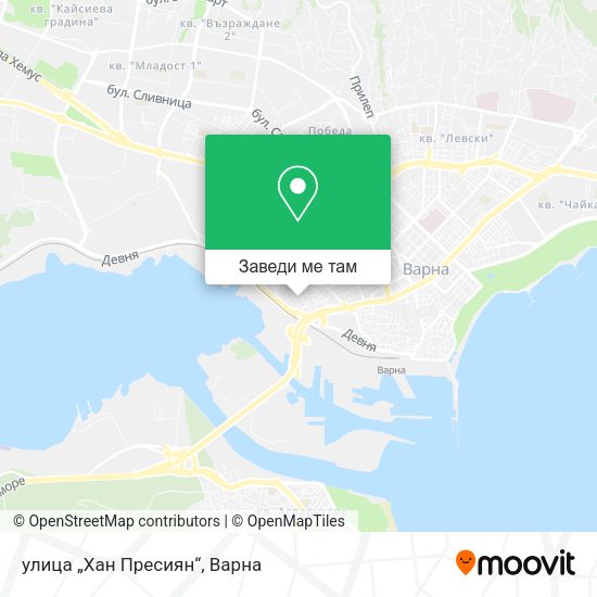 улица „Хан Пресиян“ карта