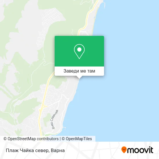 Плаж Чайка север карта