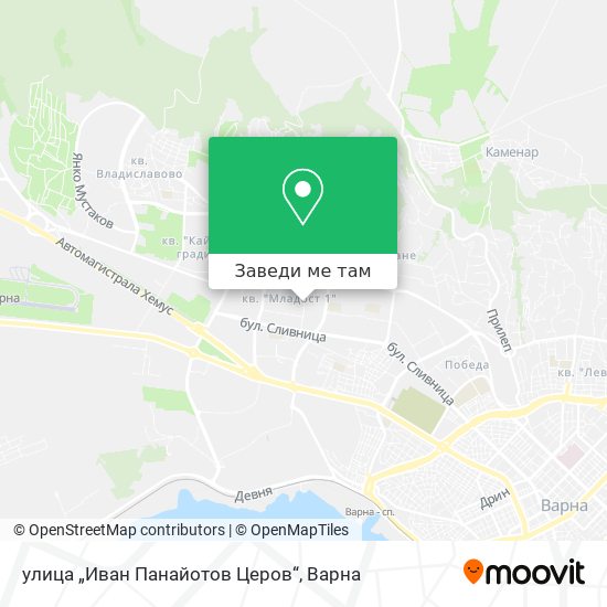 улица „Иван Панайотов Церов“ карта