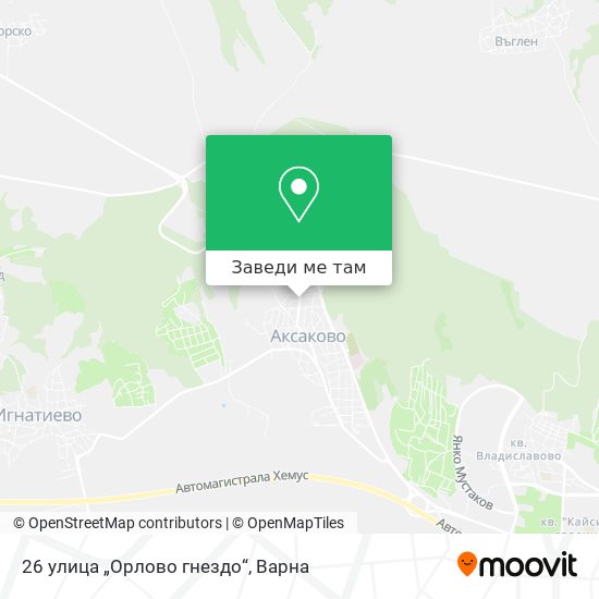 26 улица „Орлово гнездо“ карта