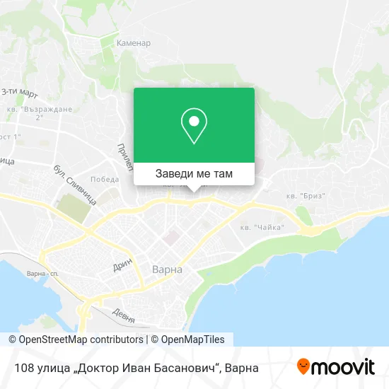 108 улица „Доктор Иван Басанович“ карта