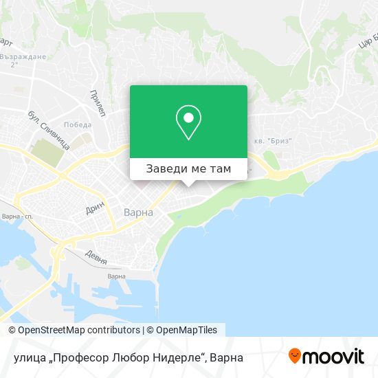 улица „Професор Любор Нидерле“ карта
