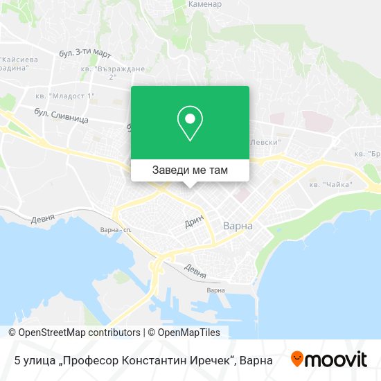 5 улица „Професор Константин Иречек“ карта