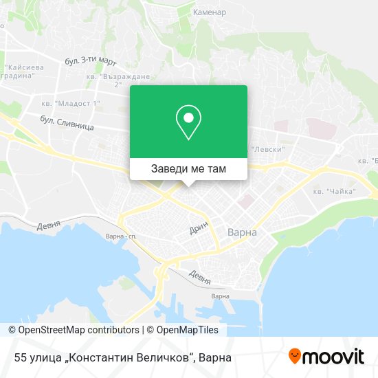 55 улица „Константин Величков“ карта