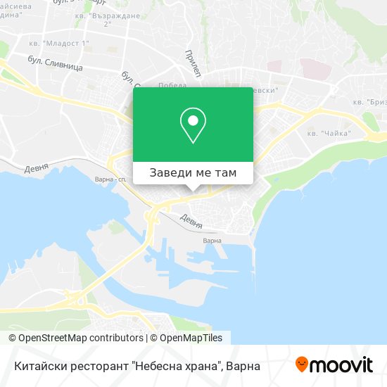 Китайски ресторант "Небесна храна" карта