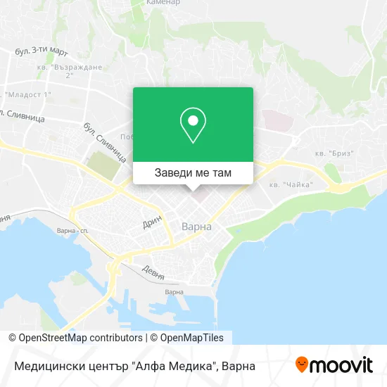 Медицински център "Алфа Медика" карта