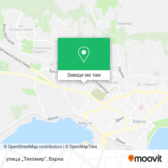 улица „Тихомир“ карта