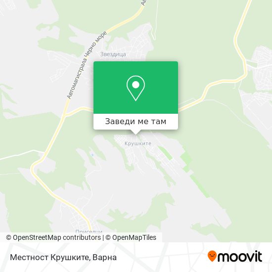 Местност Крушките карта