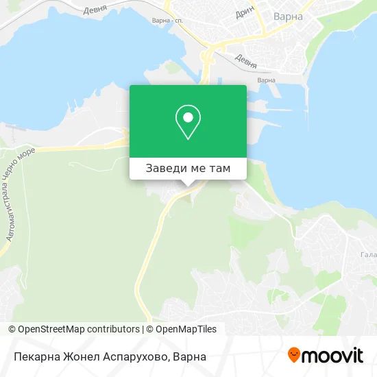 Пекарна Жонел Аспарухово карта