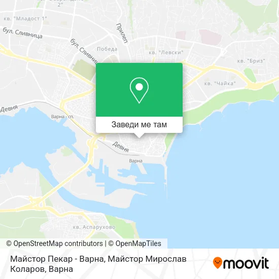 Майстор Пекар - Варна, Майстор Мирослав Коларов карта