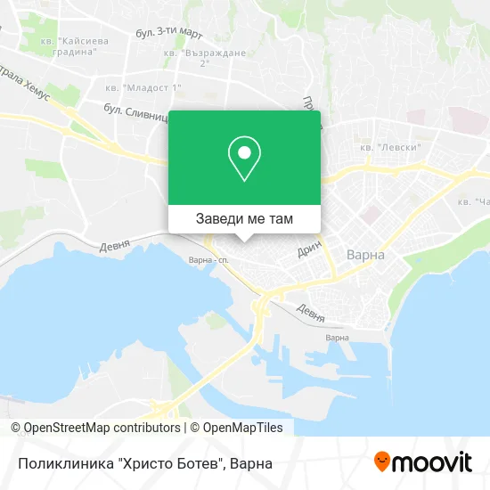 Поликлиника "Христо Ботев" карта