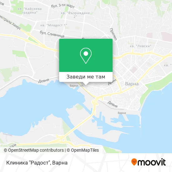 Клиника "Радост" карта