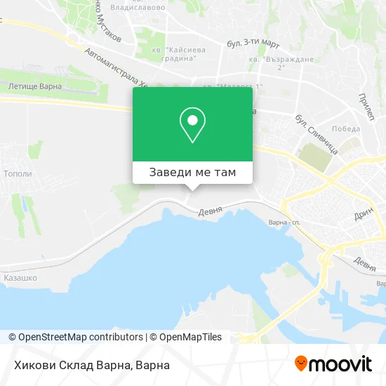 Хикови Склад Варна карта