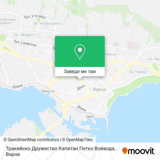 Тракийско Дружество Капитан Петко Войвода карта