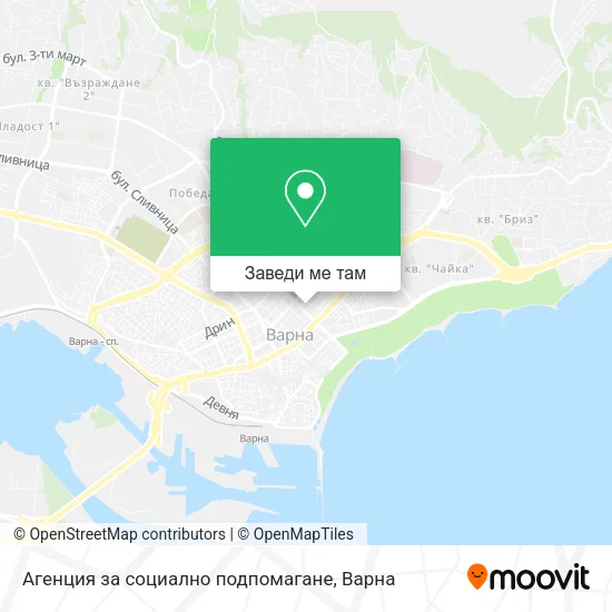 Агенция за социално подпомагане карта