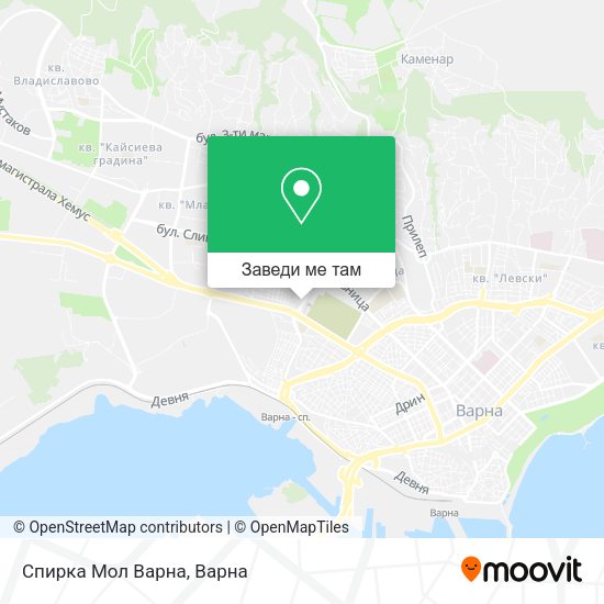 Спирка Мол Варна карта