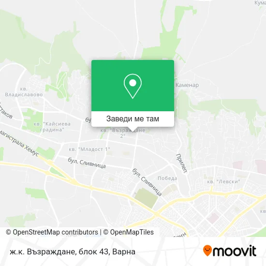 ж.к. Възраждане, блок 43 карта