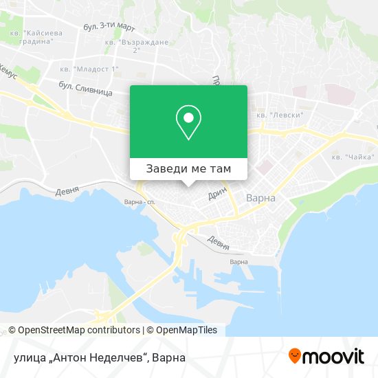 улица „Антон Неделчев“ карта