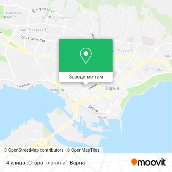 4 улица „Стара планина“ карта
