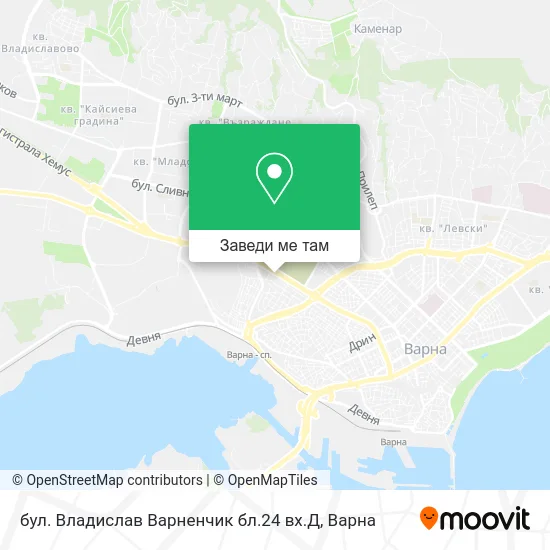 бул. Владислав Варненчик бл.24 вх.Д карта