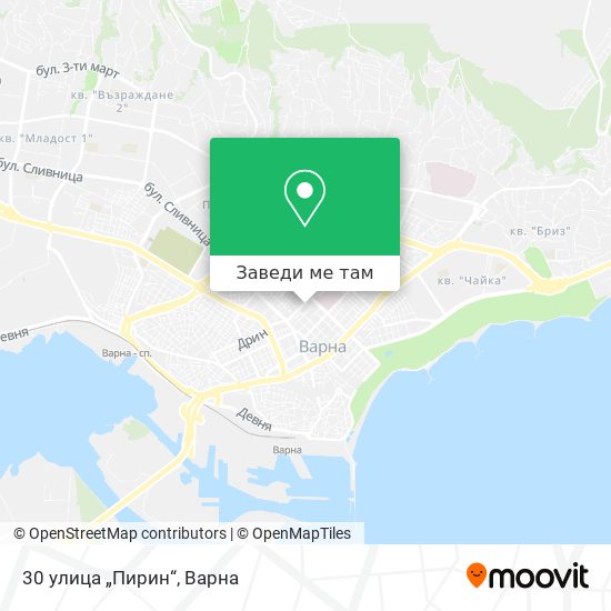 30 улица „Пирин“ карта