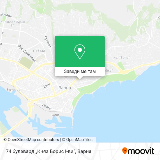 74 булевард „Княз Борис I-ви“ карта