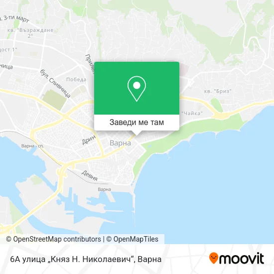6А улица „Княз Н. Николаевич“ карта