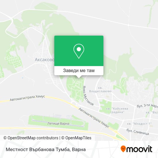 Местност Върбанова Тумба карта